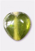 Perle en verre coeur VS4 olivine x8
