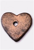 Coeur en terre cuite T67 cuivre x1
