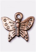 Breloque en métal papillon 14x15 mm cuivre x2