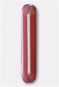 Perle en verre tube VR2 rouge mat x2