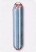 Perle en verre tube VR1 turquoise mat x4