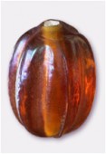 Perle en verre olive VS31 marron irisé x4