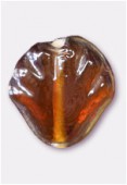 Perle en verre coquillage VS5 marron x4