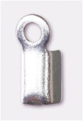 Embout pour cordon 1-2 mm argent x2