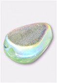 Perle en verre palet HRB2 vert clair irisé x12