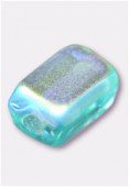 Perle en verre palet HRB1 vert d'eau irisé x12