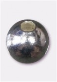 Perle en métal ronde 4 mm argent x100