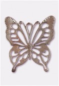 Pendentif en métal papillon découpé 45x50 mm cuivre x1