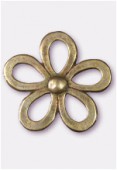 Pendentif en métal marguerite découpée 35x35 mm bronze x1