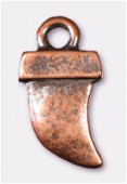 Breloque en métal dent de requin 10x13 mm cuivre x2