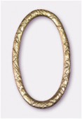 Perle en métal anneau ovale martelé 27x16 mm bronze x2