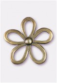 Pendentif en métal marguerite découpée gd 53x53 mm bronze x1