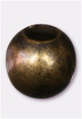 Perle en métal ronde 6 mm bronze x12