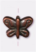 Perle en métal papillon 10x7 mm cuivre x2