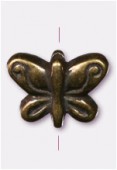 Perle en métal papillon 10x7 mm bronze x2