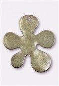 Pendentif en métal fleur matisse bronze 50x43 mm x1