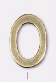 Perle en métal anneau ovale plat 25x17 mm bronze x1