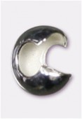 Argent 925 cache perle à écraser 3 mm x100