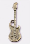 Pendentif en métal guitare électrique bronze 48x15 mm x1