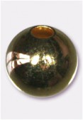 Perle en métal ronde 6 mm or x12
