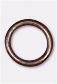 Perle en métal anneau 16 mm cuivre x 4
