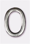 Perle en métal anneau ovale 34x24 mm argent vieilli x1