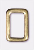 Perle en métal anneau rectangle 33x22 mm bronze x1