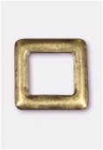 Perle en métal anneau carré 20x20 mm bronze x1