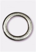 Perle en métal anneau 14 mm argent vieilli x4