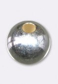 Argent 925 perle ronde 6 mm x2