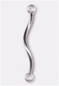 Argent 925 intercalaire spiral 17,5x1 mm x1