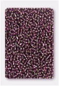 Rocaille 2 mm dark amethyst silver-lined x20g