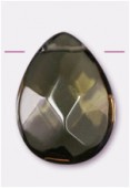 Smokey quartz goutte à facettes 16x12 mm x1