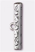Argent 925 barrette 5 rangs 25x4 mm x1