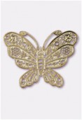 Estampe papillon 35x25 mm or x1