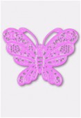 Estampe papillon 35x25 mm mauve x1