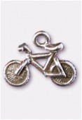 Breloque en métal vélo 12x12 mm argent vieilli x2