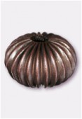 Perle en laiton ronde 12x10 mm cuivre x2