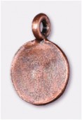 Breloque en métal sequin plat 12 mm cuivre x2