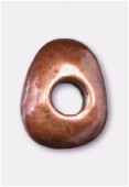 Perle en métal galet 8x6 mm cuivre x2