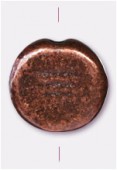 Perle en métal palet 8 mm cuivre x2
