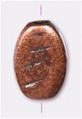 Perle en métal palet 10x7 mm cuivre x2
