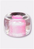 Pony beads 9 mm crystal light pink x12