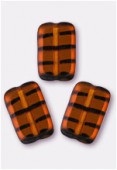 Palet rectangle 12x8 mm tortoise shell x4