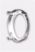 Sertissure pour cabochon ovale 25x18 mm argent x1