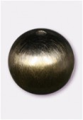 Ronde en résine satin brossé 14 mm bronze x1