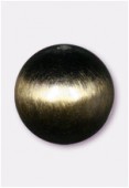 Ronde en résine satin brossé 18 mm bronze x1