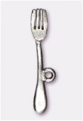 Breloque en métal fourchette 30x5 mm argent vieilli x2