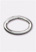 Argent 925 anneau ovale 5,3x3,5 mm x2