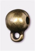 Attache breloque en métal 10x8 mm bronze x2